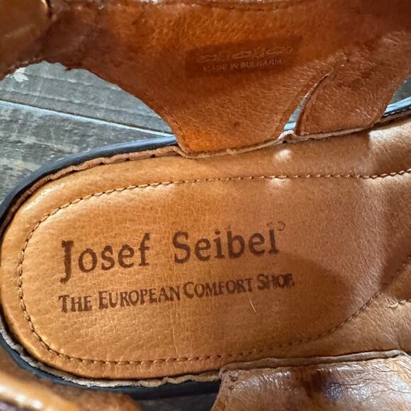 Women's Josef Seibel Sandals Brown Leather Size 8-8.5 US; 39 EU - Picture 10 of 11